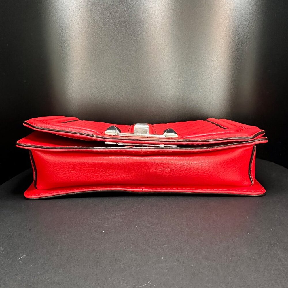 Rebecca Minkoff Small Chevron Quilted Red Love Crossbody - Picture 4 of 7